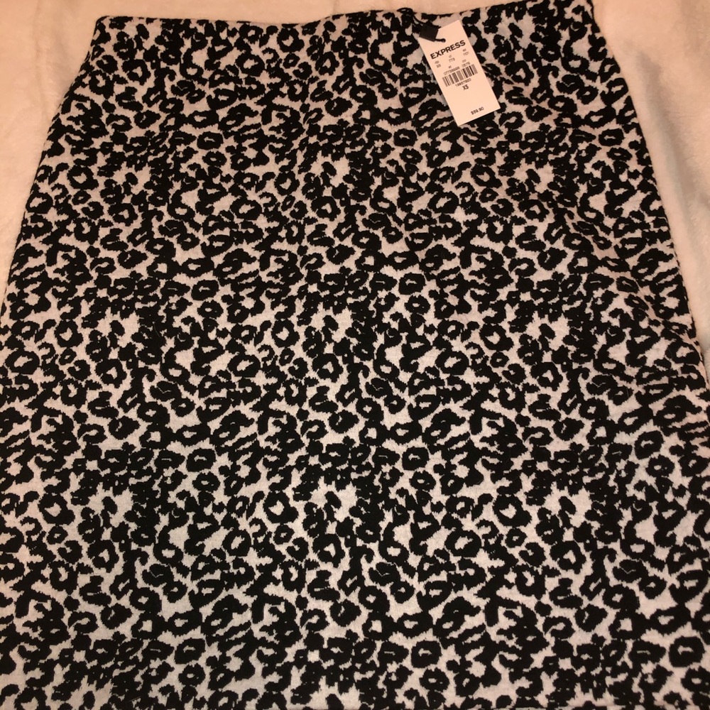 Express Leopard Skirt